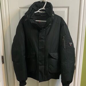 AUTHENTIC Pajar Lucas Men's Down Fill Heavyweight Bomber Jacket Hood Size Large